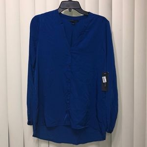 Bright blue blouse